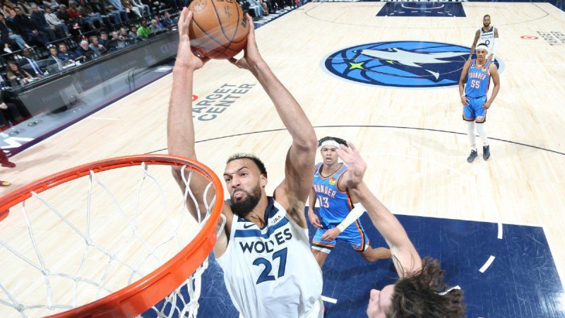 NBA第一篮子推荐：鲁迪-戈贝尔在爵士 VS 森林狼（10月21日）中的价值